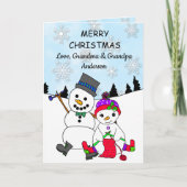 おばあちゃんとおじいちゃんのメリークリスマス カード (正面)