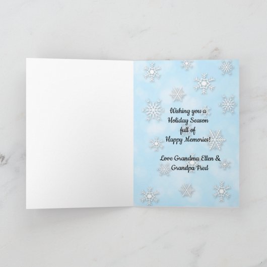 おばあちゃんとおじいちゃんのメリークリスマス カード (内部)