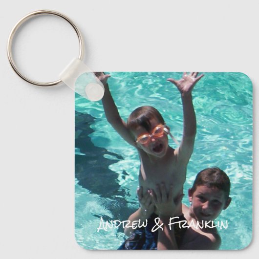 おばあちゃんとおじいちゃんの夏の旅写真 キーホルダー (正面)