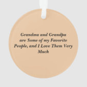 おばあちゃんとおじいちゃんの夢を見る オーナメント (裏面)