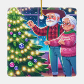 おばあちゃんとおじいちゃんの飾クリスマスツリー セラミックオーナメント (裏面)