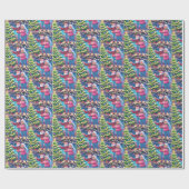 おばあちゃんとおじいちゃんの飾クリスマスツリー ラッピングペーパー (フラット)