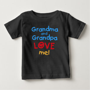 おばあちゃんとおじいちゃんは私を愛してる ベビーTシャツ