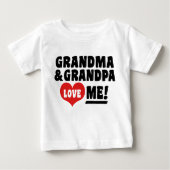 おばあちゃんとおじいちゃんは私を愛してる ベビーTシャツ (正面)