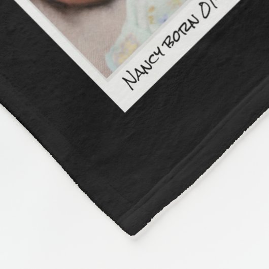 おばあちゃんとおじいちゃん家族フォトコラージュ大 フリースブランケット (角)