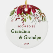 おばあちゃんとおじいちゃん新しい祖父母になる セラミックオーナメント (裏面)