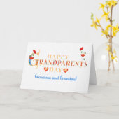 おばあちゃんとおじいちゃん祖父母の日レッドポピー カード (黄色い花)