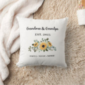 おばあちゃんとおじいちゃん |ひまわり素朴の花と名前 クッション (ブランケット)