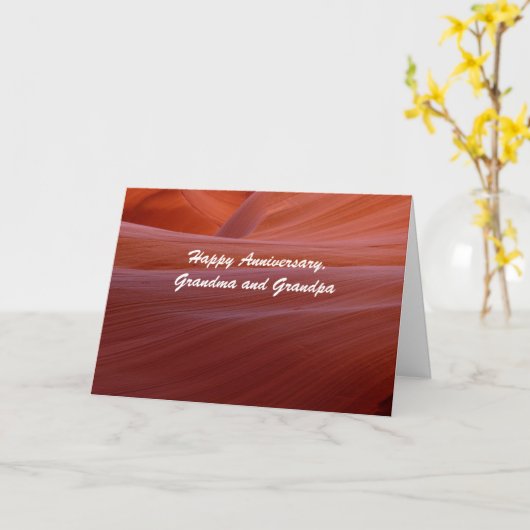 おばあちゃんとおじいちゃん、記念日おめでとう、キャニオン・スワール カード (黄色い花)