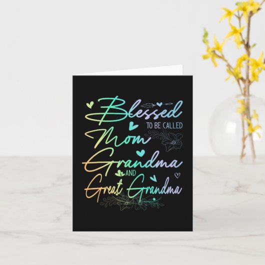 おばあちゃんとおばあちゃん素晴らしフローラ カード (黄色い花)