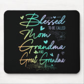 おばあちゃんとおばあちゃん素晴らしフローラ マウスパッド (正面)