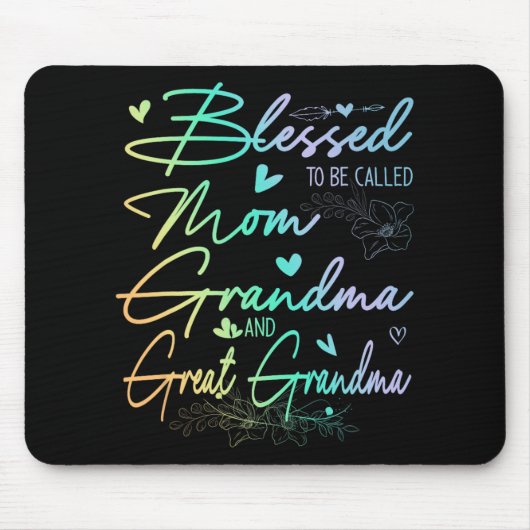 おばあちゃんとおばあちゃん素晴らしフローラ マウスパッド (正面)