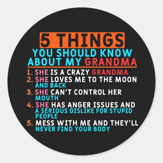 おばあちゃんとおばあちゃん ラウンドシール (正面)