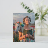 おばあちゃんとそのユニコーン ポストカード (スタンド正面)