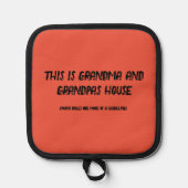 おばあちゃんとグランパスハウスオーブンミッツ 鍋敷き (正面)