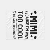 おばあちゃんと呼クールべないから フリースブランケット (正面(横))