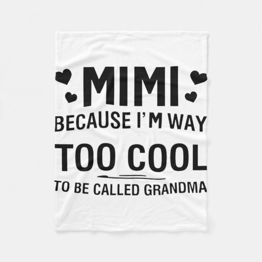 おばあちゃんと呼クールべないから フリースブランケット (正面)