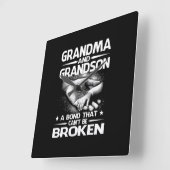 おばあちゃんと孫は壊せない絆 スクエア壁時計 (傾斜)