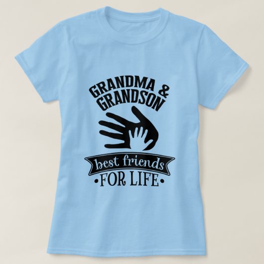 おばあちゃんと孫は最高の友達 Tシャツ (デザイン正面)