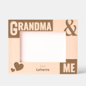 おばあちゃんと私の写真ギフト レーザー彫刻フレーム (正面)