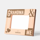 おばあちゃんと私の写真ギフト レーザー彫刻フレーム (左)