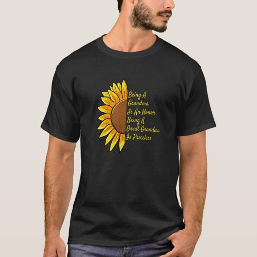 おばあちゃんなことは名誉素晴らしだよ Tシャツ (正面)
