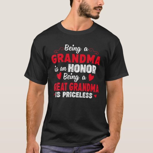 おばあちゃんなことは名誉素晴らしだよ Tシャツ (正面)