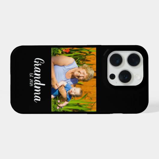 おばあちゃんになった記念の写真ギフト iPhoneケース (裏面横)