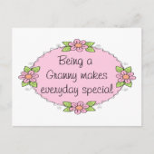 おばあちゃんになるのが日々の特別な仕事 ポストカード (正面)