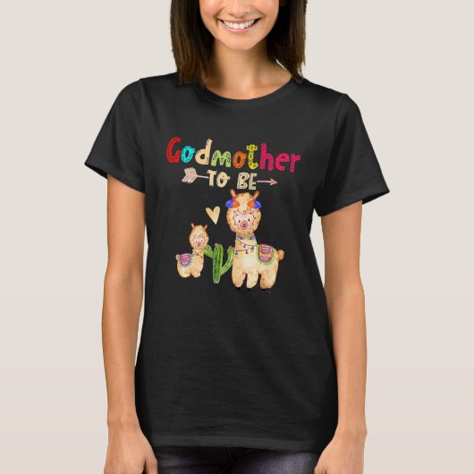 おばあちゃんになるラマのベビーシャワー Tシャツ (正面)