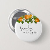 おばあちゃんになる – 小さなかわいこちゃんは、途中のベビーsh 缶バッジ (正面&裏面)