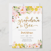おばあちゃんになる 花束の赤ちゃんシャワー招待状 招待状 (正面)