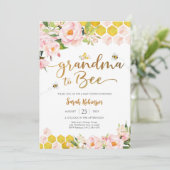 おばあちゃんになる 花束の赤ちゃんシャワー招待状 招待状 (スタンド正面)
