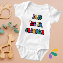 おばあちゃんにパスを渡して ファン ウィムジカル ベビーボディスーツ