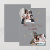 おばあちゃんにメリークリスマス – あなたの写真入りカード サンキューカード (正面/裏面)