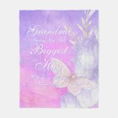 おばあちゃんに文字を変えて一番大きなハグを フリースブランケット (正面)