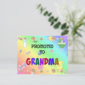 おばあちゃんに昇格お祝いデザイン ポストカード (スタンド正面)