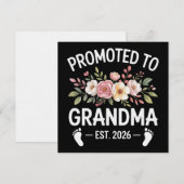 おばあちゃんに昇格2026 初めてのナナ フラワール 招待状 (正面/裏面)