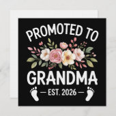 おばあちゃんに昇格 2026 初めてのナナ フラワール 招待状 (正面/裏面)