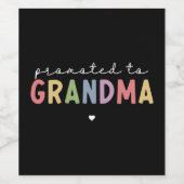 おばあちゃんに昇進おばあちゃんにプレゼント ワインラベル (シングルラベル)