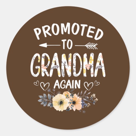 おばあちゃんに昇進した女性の花を新登場 ラウンドシール (正面)