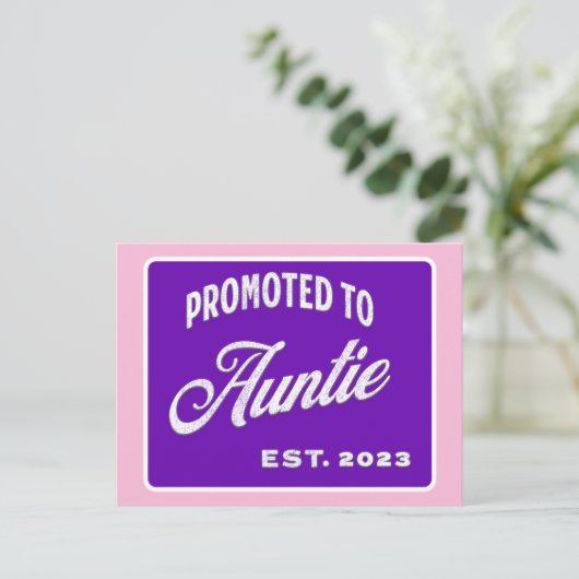 おばあちゃんに昇進した。2023新しい叔母のために シーズンポストカード (スタンド正面)