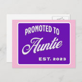 おばあちゃんに昇進した。2023新しい叔母のために シーズンポストカード (正面/裏面)