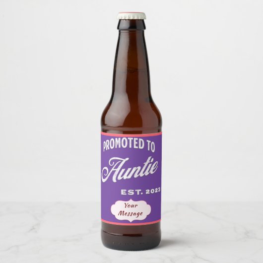 おばあちゃんに昇進した。2023新しい叔母のために ビールラベル (正面)