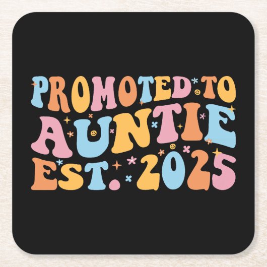 おばあちゃんに昇進した。2025 III スクエアペーパーコースター (正面)