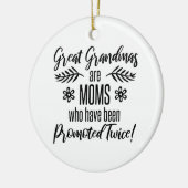 おばあちゃんに昇進素晴らしする セラミックオーナメント (左)