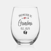 おばあちゃんに昇進2025年初のおばあちゃん ステムなしワイングラス (正面)