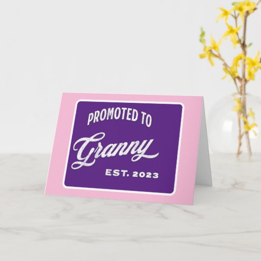 おばあちゃんに昇進。2023年おばあちゃん カード (黄色い花)