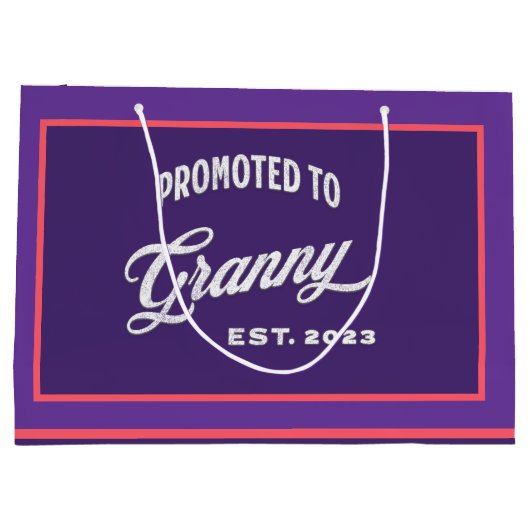 おばあちゃんに昇進。2023年おばあちゃん ラージペーパーバッグ (裏面)