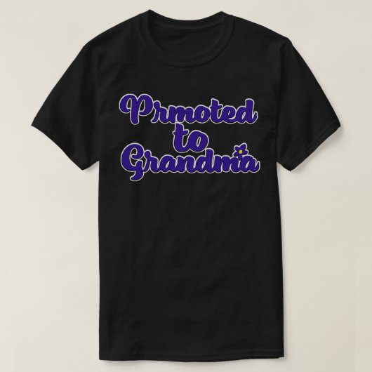 おばあちゃんに昇進 Tシャツ (デザイン正面)